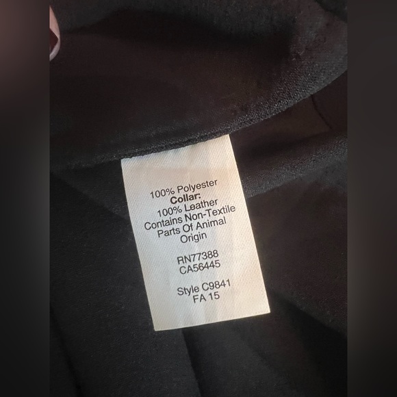 MADEWELL A-Shaped Cut Dress w/Leather Collar Size S - Picture 4 of 4